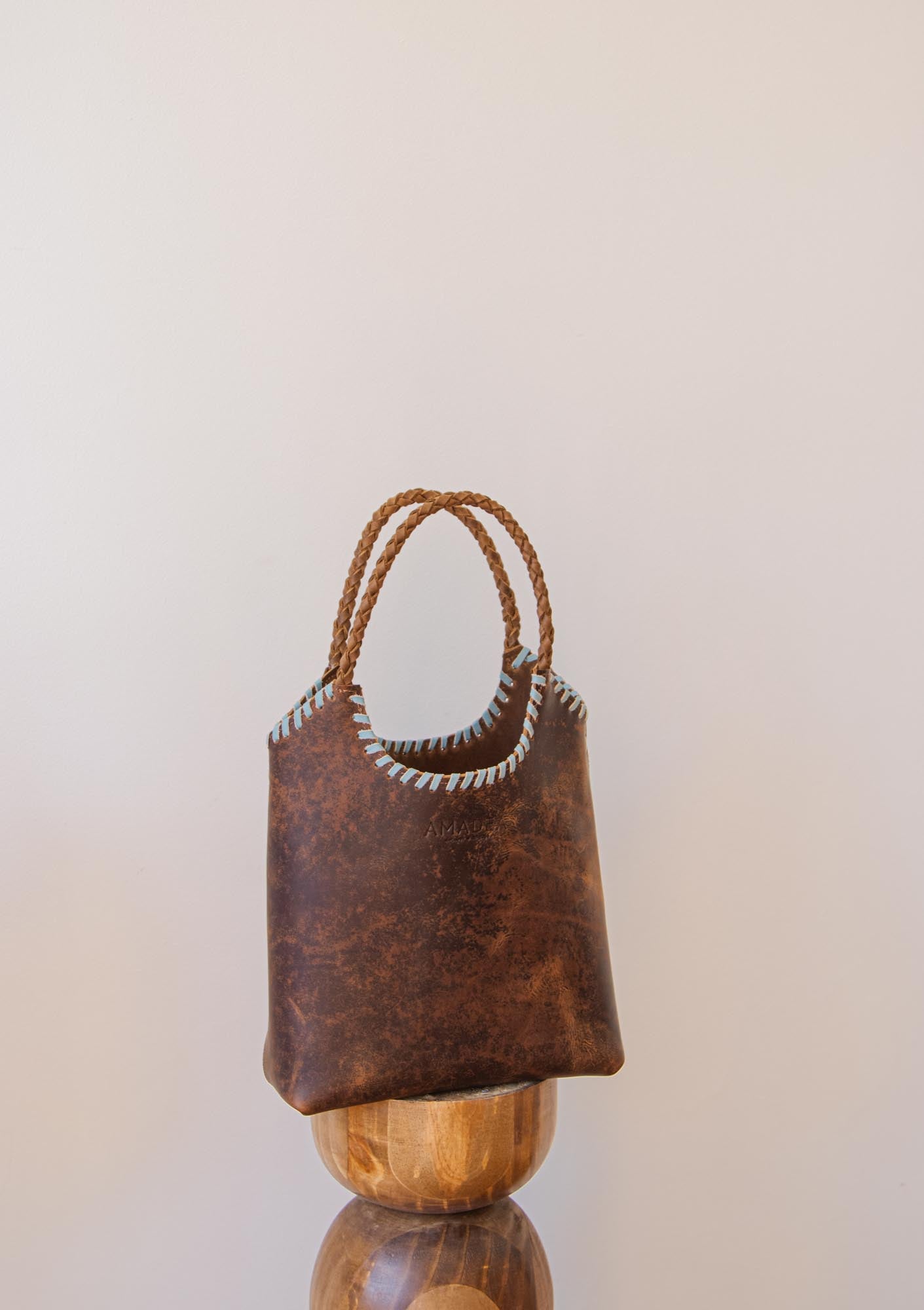 PREORDEN. Matera/Cartera LABRA - Chocolate&Celeste