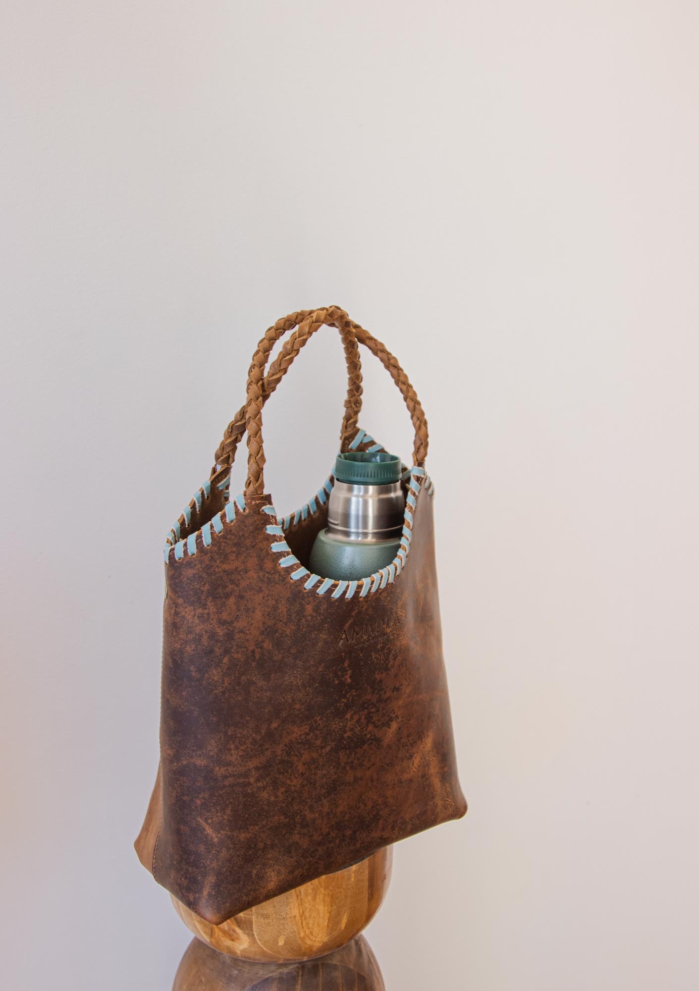 PREORDEN. Matera/Cartera LABRA - Chocolate&Celeste