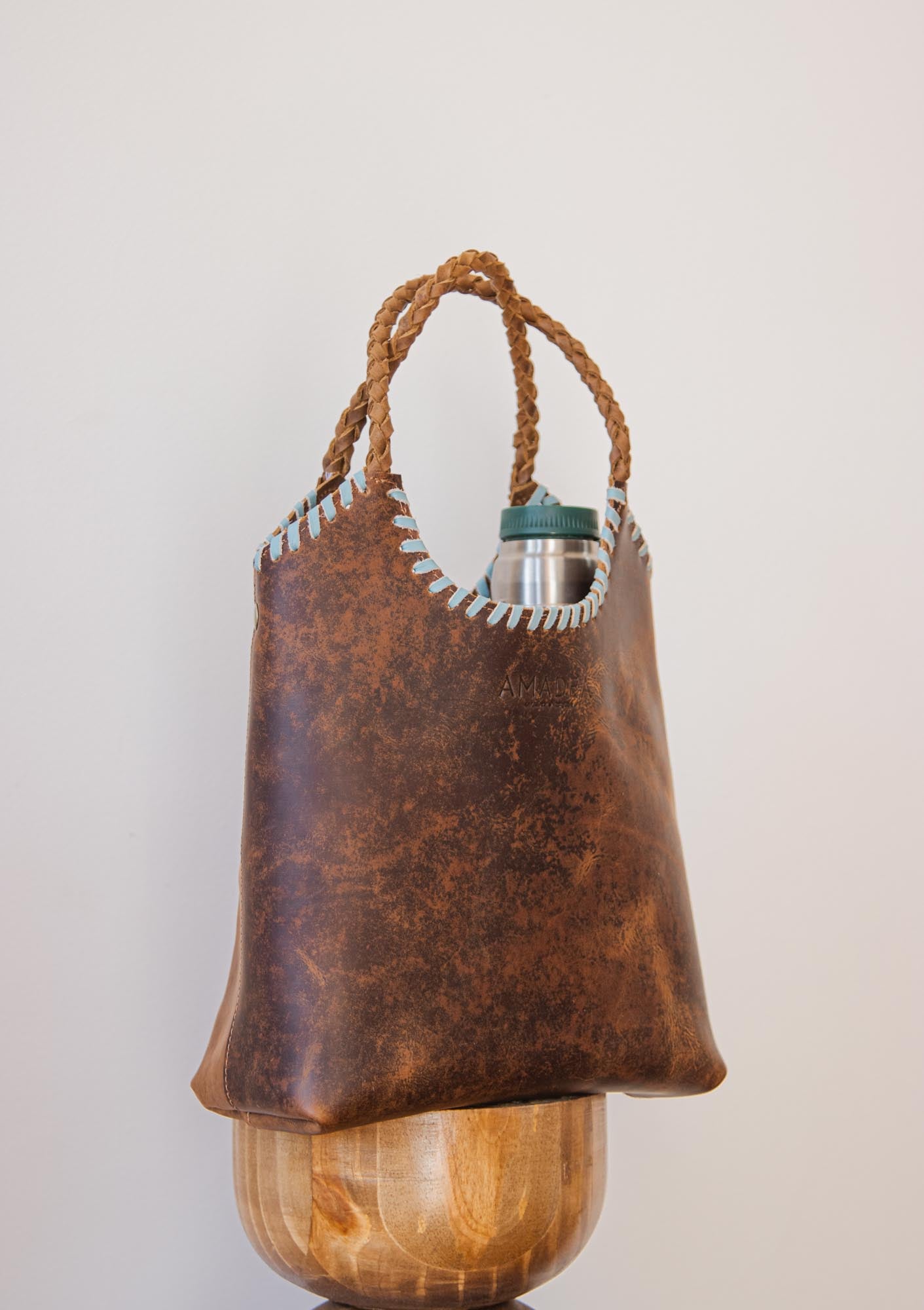 PREORDEN. Matera/Cartera LABRA - Chocolate&Celeste