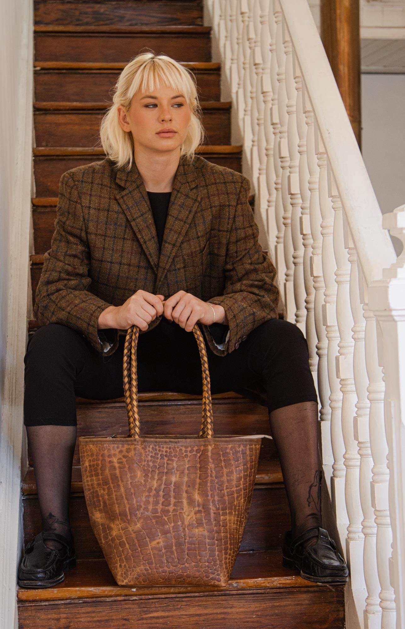 Viña Bag - Chocolate Crocco
