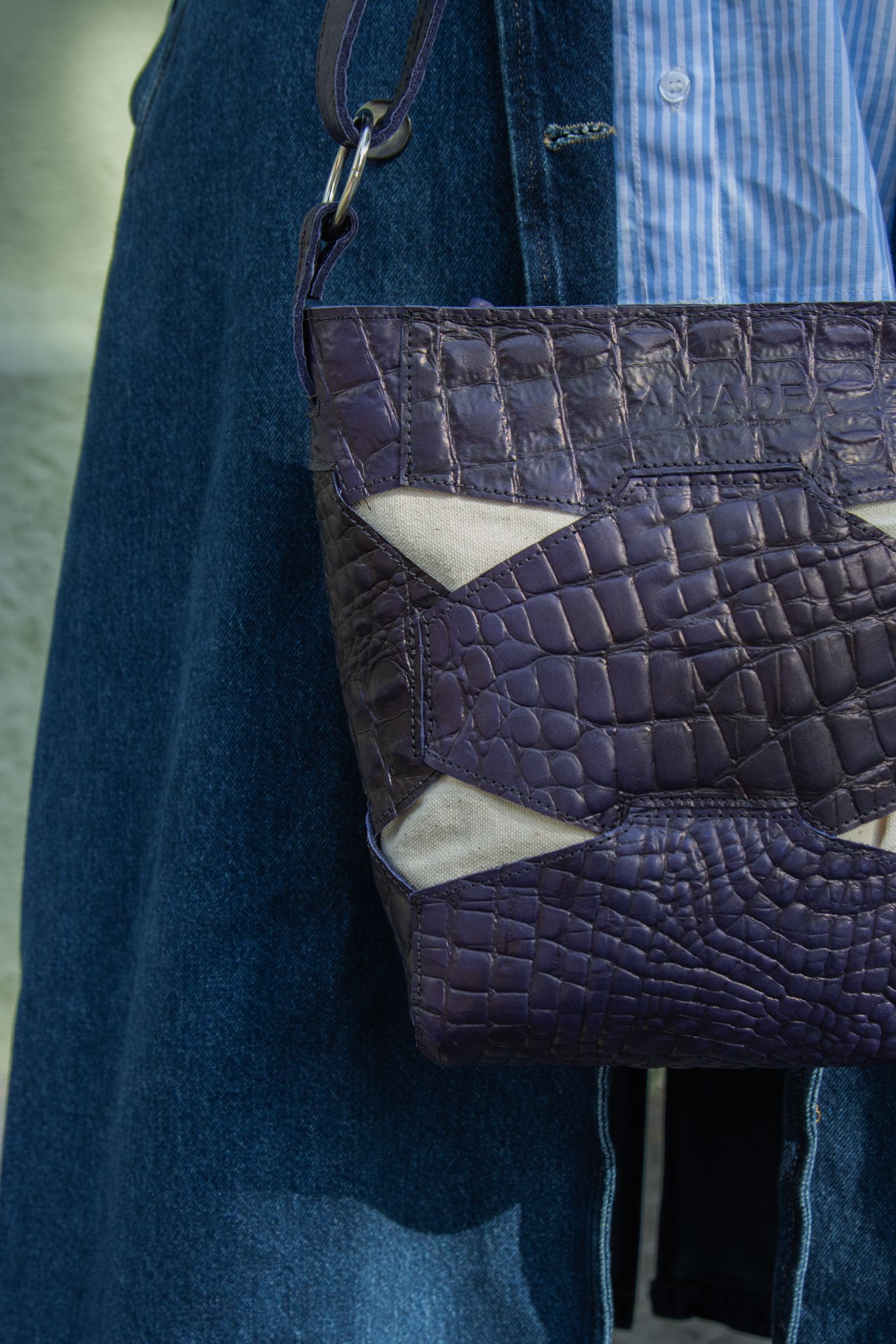 Entrelazo Bag - Purple Crocco