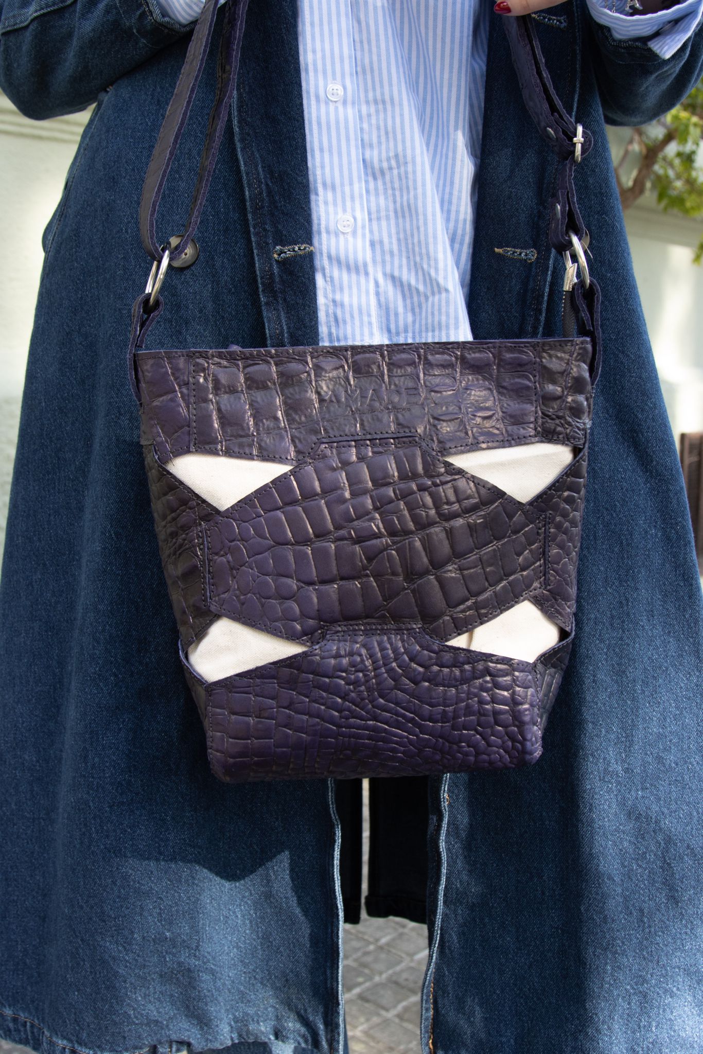 Entrelazo Bag - Purple Crocco