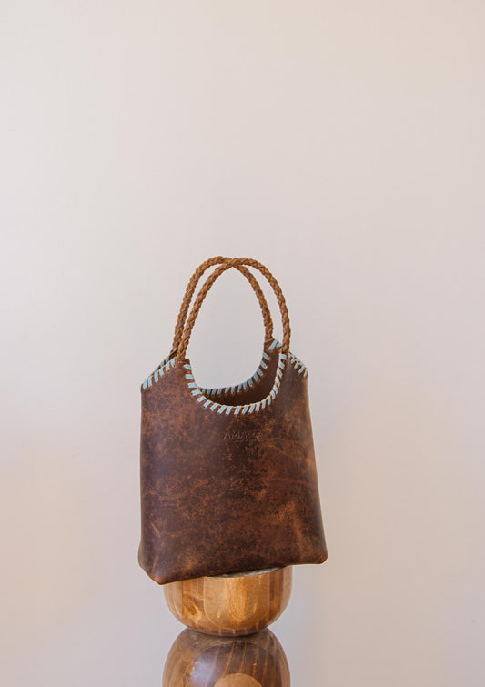 PREORDEN. Matera/Cartera LABRA - Chocolate&Celeste