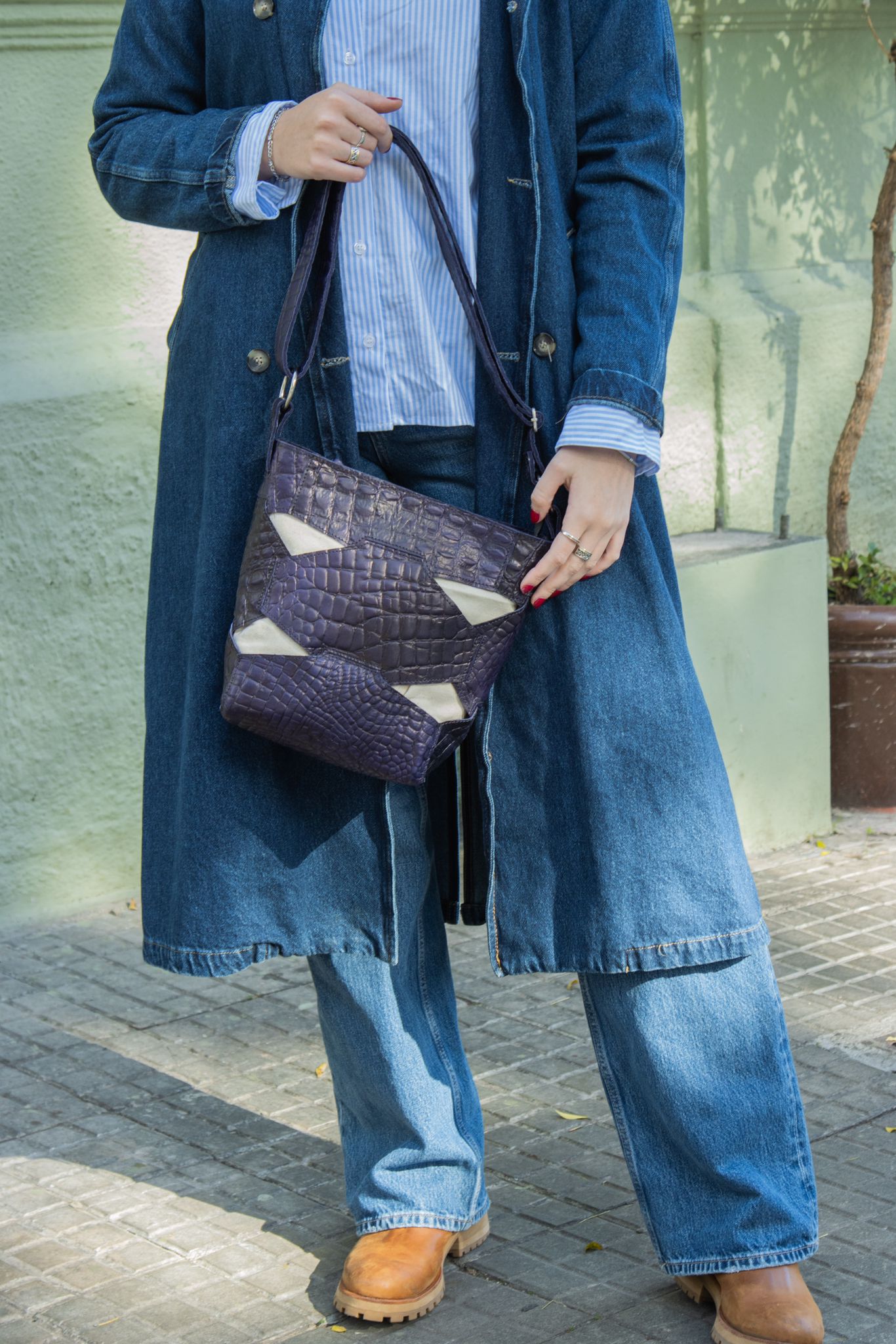 Entrelazo Bag - Purple Crocco